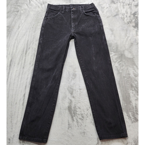 Vintage Rustler Jeans Mens 32X32 Black Regular Fit Cotton Denim Straight Leg - Picture 1 of 11